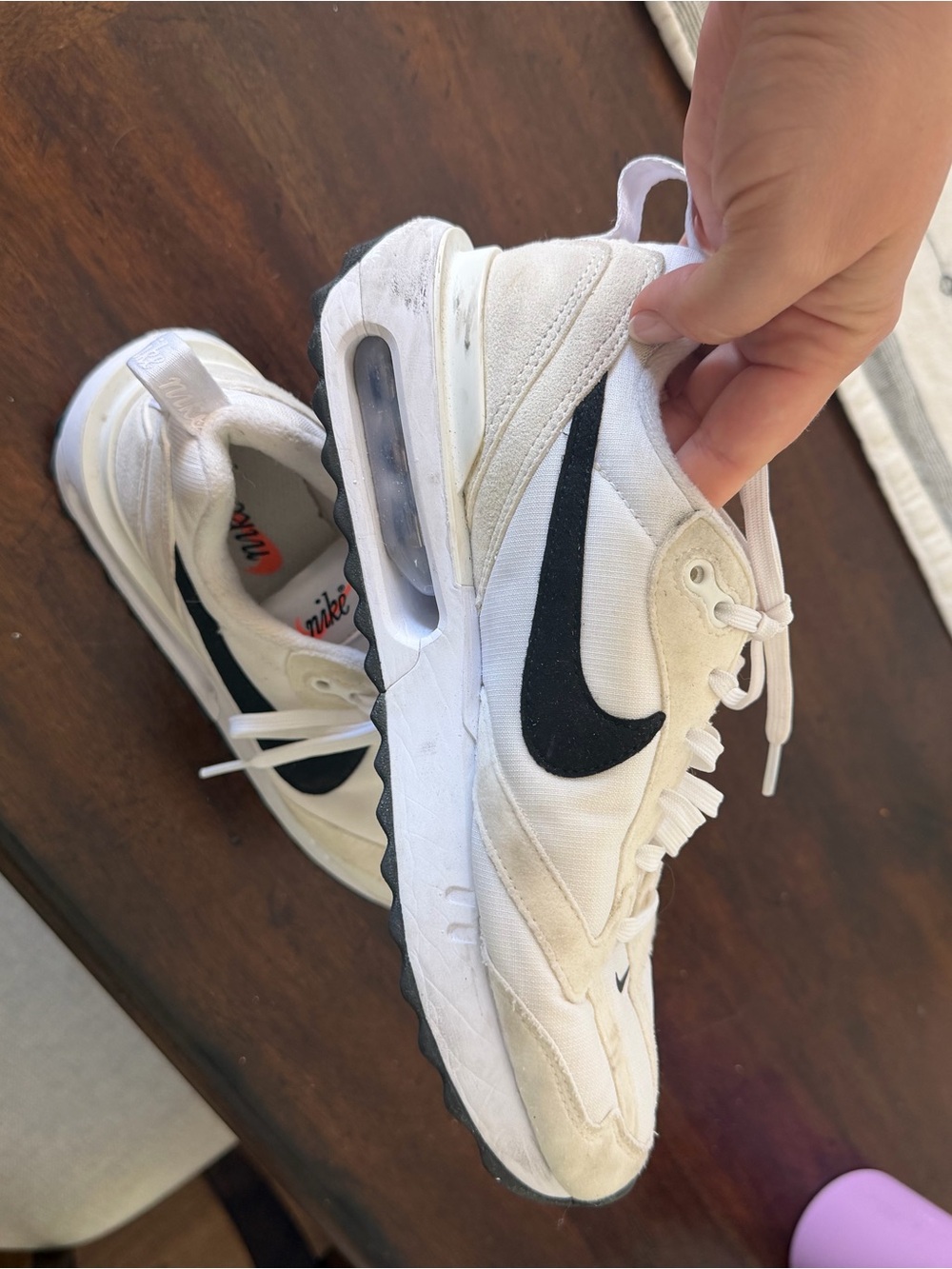 Nike White & Black Running Sneakers - Picture 4 of 5